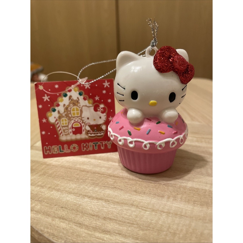 Hello Kitty Christmas Ornament Kurt S Adler Cupcake Sanrio w/ Tag Holiday Decor
